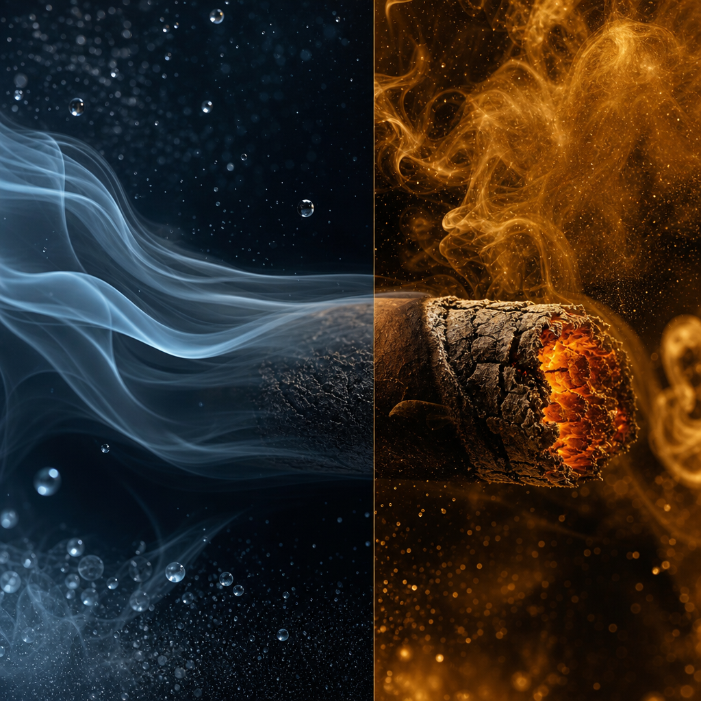 The Physics of Cigar Smoke: Exploring the Combustion Process