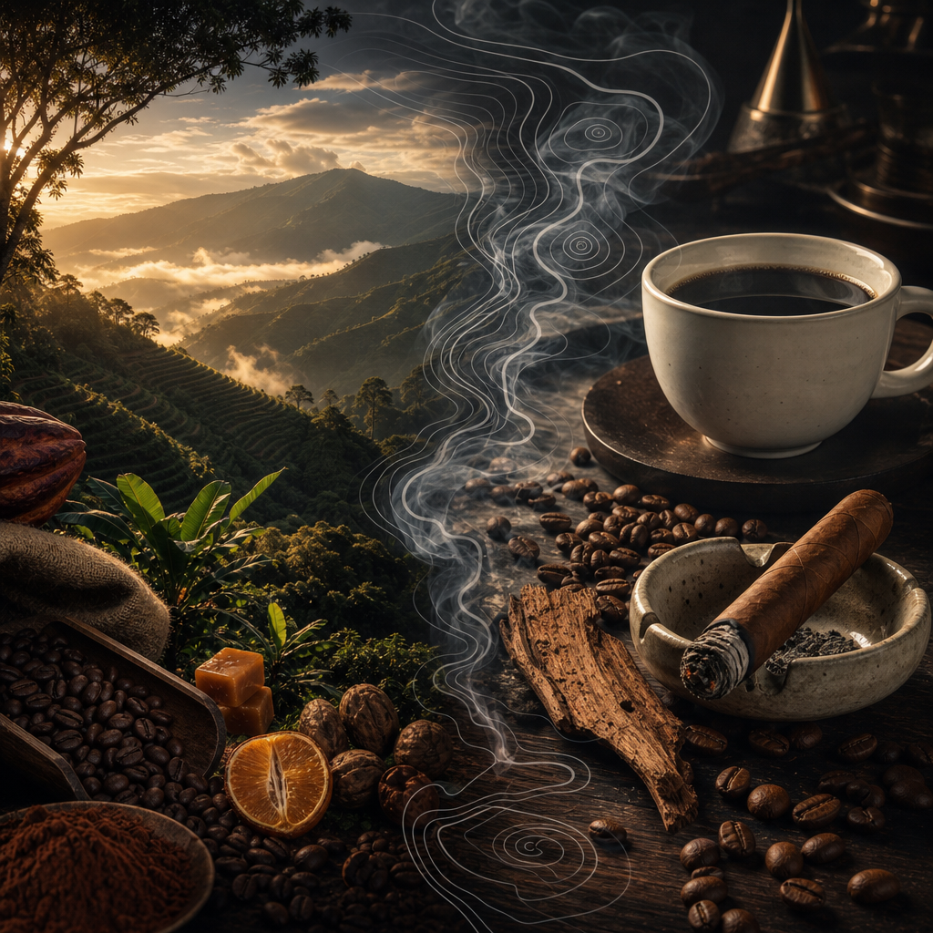 Colombian Coffee Balance Textbook: Caramel Nuts from the Three Andes Mountain Ranges, Paired with the Golden Ratio of Montecristo No.4