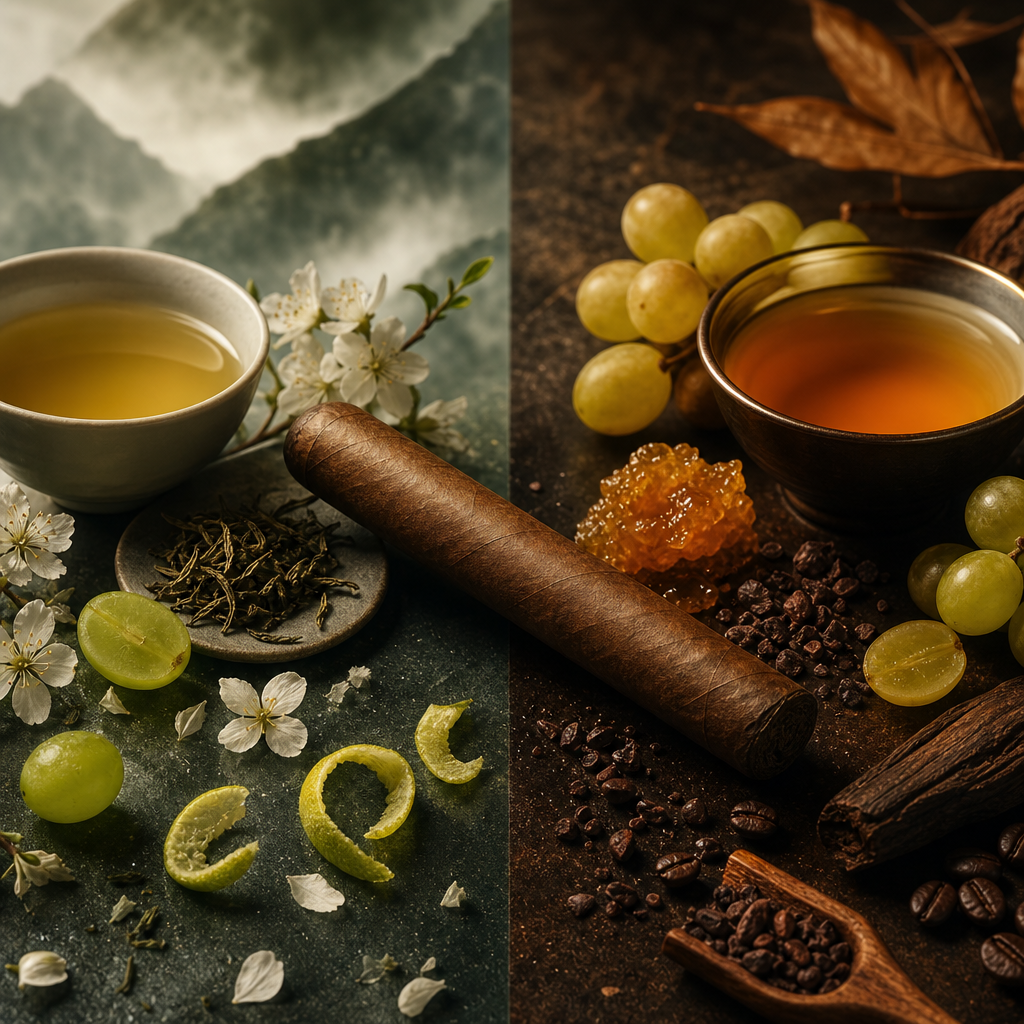 Darjeeling Tea Spring and Summer Harvest: Muscatel Notes from the Himalayas Paired with the Classic Proportion of Montecristo No.4