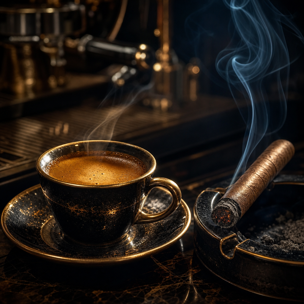 The Nine Bars of Italian Espresso: Crema Oils and Roasted Essence, Paired with the Morning Ritual of Partagás Shorts