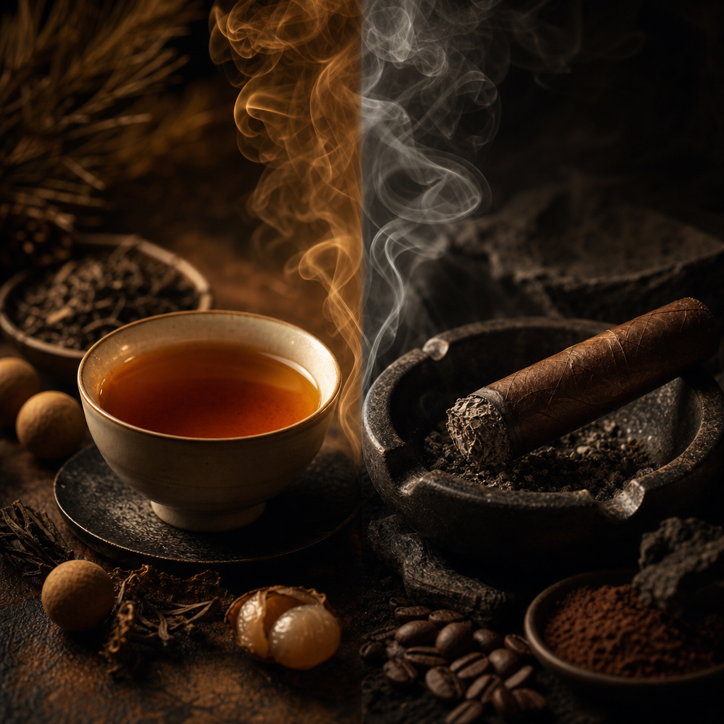 Lapsang Souchong Pine Smoke Aroma: The Smoking Craft of the World's Ancestor of Black Tea, Paired with the Earthy Dialogue of Bolívar Royal Corona
