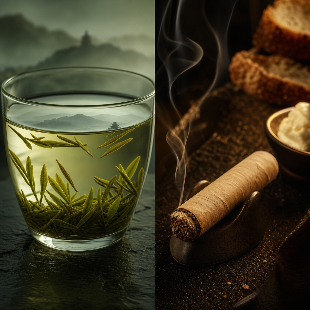 West Lake Longjing's Bean Fragrance and Sweet Aftertaste: The Pan-Frying Craft of the Top Green Tea, Paired with the Elegance of Quai d'Orsay No.50