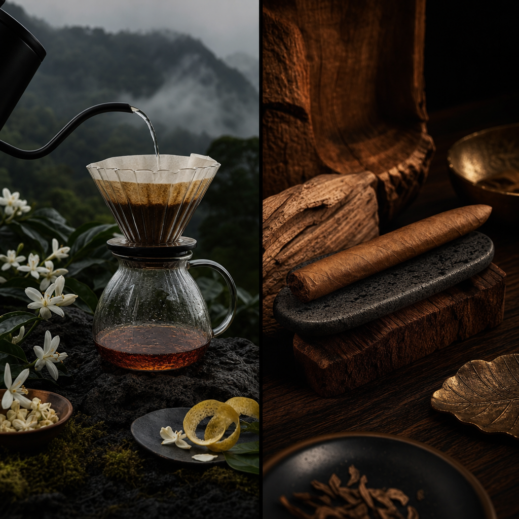 The Floral Legend of Panama Geisha Coffee: Jasmine and Bergamot from Boquete Highlands, Paired with the Legendary Slimness of Cohiba Lanceros