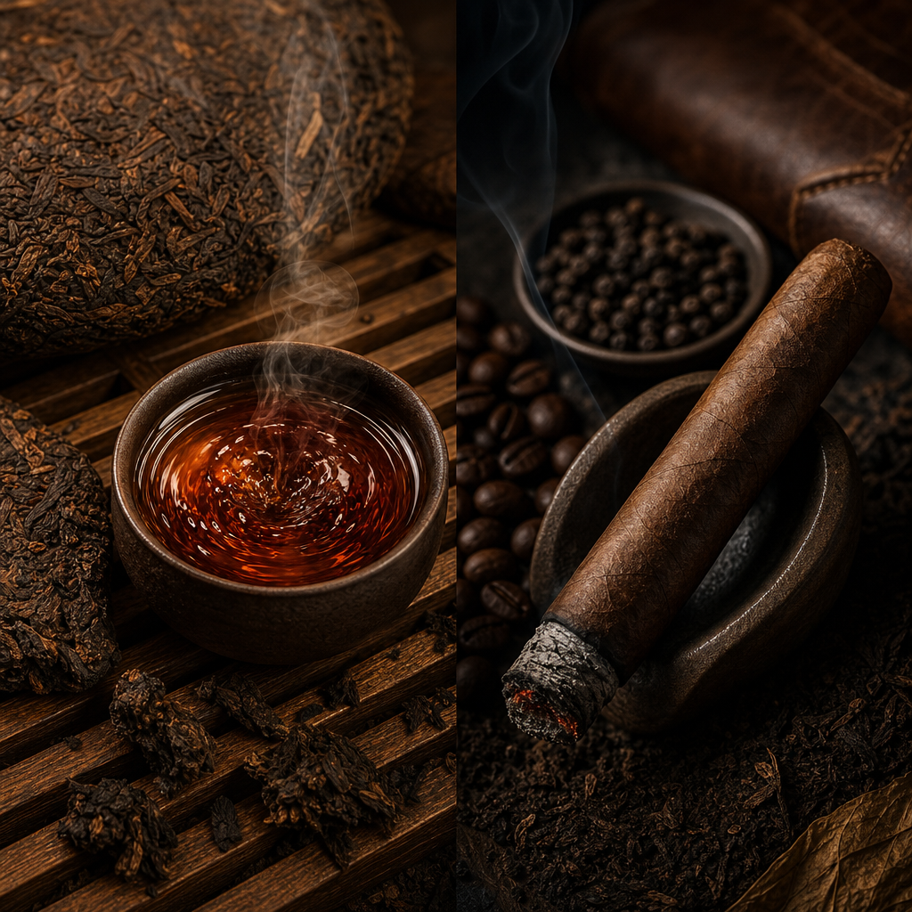 Analysis of the Fermentation Process of Ripe Pu'er Tea: The Depth of Aged Aroma and Soil, Resonating with the Earthy Tones of Partagás Serie D No.4