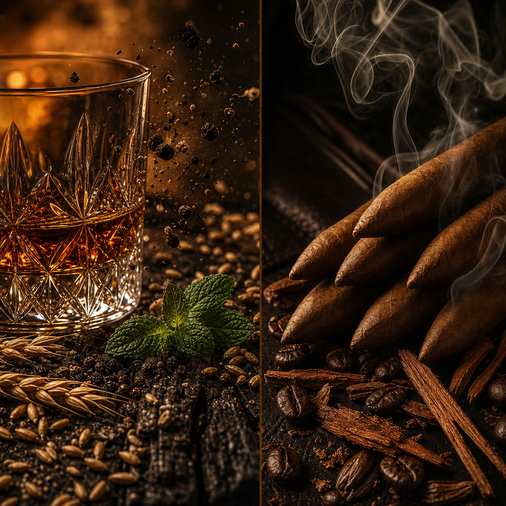 The Spicy Framework of Rye Whiskey: Black Pepper and Mint, Paired with the Spicy Spark of Partagás Serie P No.2