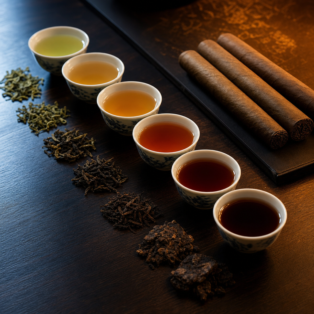 Complete Guide to the Six Types of Tea: Fermentation Spectrum from Green Tea to Pu-erh, and Flavor Overview with Cigar Pairing