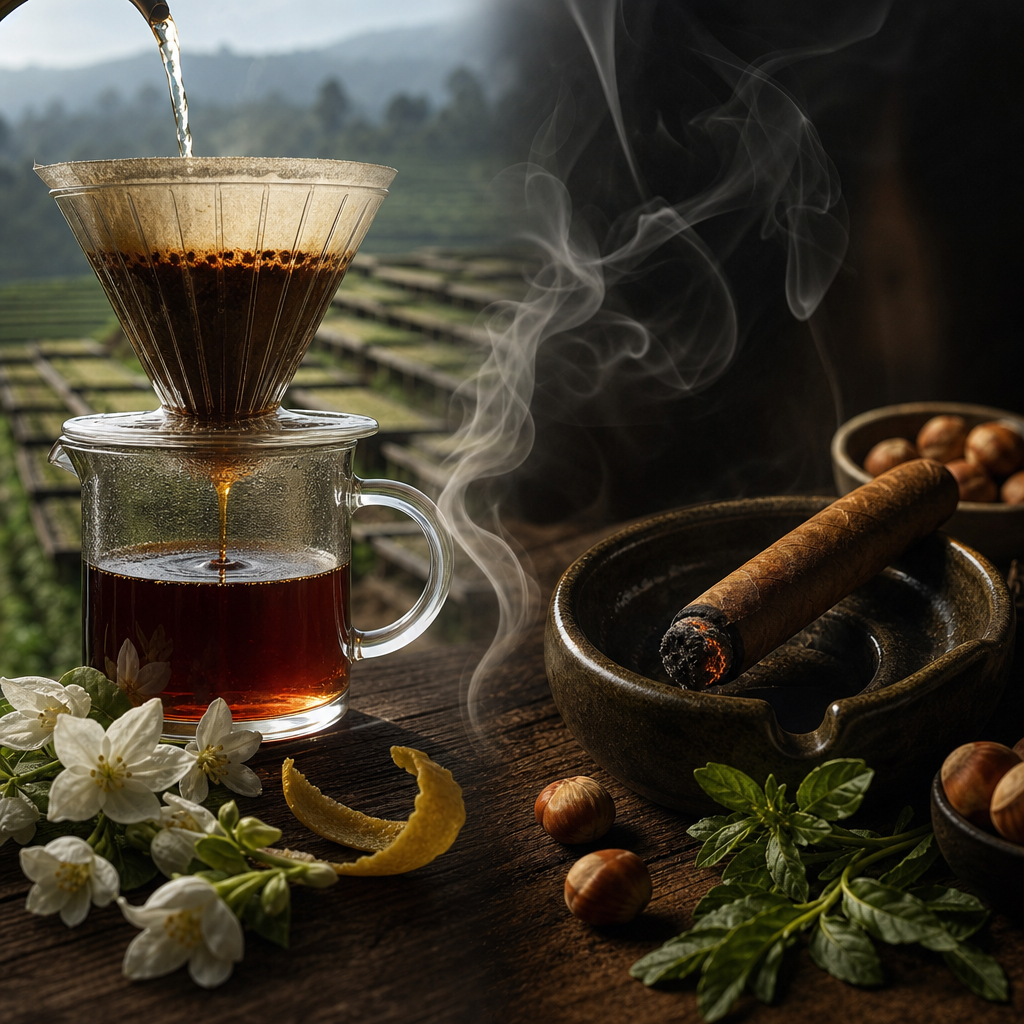 Complete Analysis of Washed Yirgacheffe Coffee: Jasmine and Lemon Peel from the Ethiopian Highlands, Paired with Hoyo de Monterrey Epicure No.2
